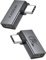 XAOSUN USB C Winkel Adapter (2 Stück),240W 40Gbps USB C Winkelstecker 90 Grad Schnellladen,Thunderbolt 4/3 Adapter Kompatibel mit iPhone 17/16/15 Pro Max,MacBook Pro,Steam Deck,Tablet,Laptop,Switch
