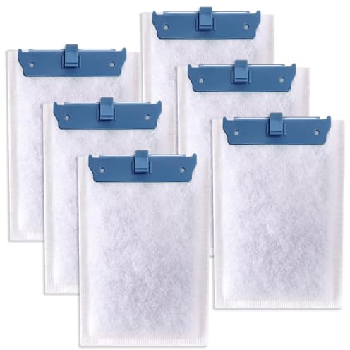 Pryitier 6 Pack Filter Cartridge Compatible with Whisper Bio-Bag Filters 10i/IQ10/PF10, Medium Replacement Filter Cartridges for Aquariums Compatible with ReptoFilte 20 gallons (90 GPH)