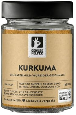 Bremer Gewürzhandel Kurkuma, gemahlen, Kurkuma Pulver ideal für Curry und goldene Milch, 95g im Glas