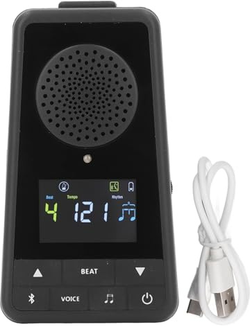 Uppladdningsbar Digital Metronom, högtalare med Sångräkning Beats Mixer LED-tempoindikering -musikuppspelning för Pianogitarr Violin