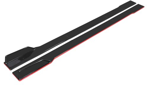 DCSNXZF Minigonne Laterali per Auto per Mini Paceman R61 2011-2025, Alettoni Laterali per Auto Bilanciere Divisore Winglet Diffusore Canard Accessori,A-Black-Red