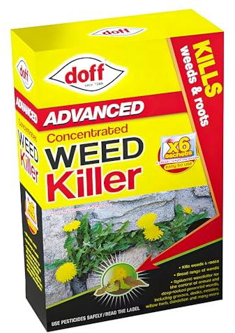 Advanced Concentrated Weedkiller 80ml x 6 Sachets Super Strength Advanced Glyphosate Weed killer Kills Weeds & Roots Pesticides Brambles Ivy Tree Stumps for Plant & Garden Protection