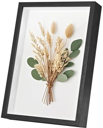 Szaboviktoria 3D Cornici A4, Cornice per Foto, Cornice 3D, 20 x 29 x 3 cm Cornice Profonda, Cornice Nera da Appendere alla Parete o sul Tavolo, Adatta per Foto e Decorazioni in Formato A4