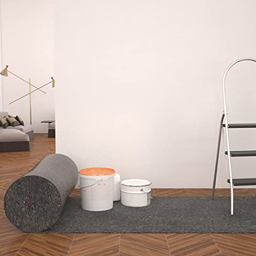 LLEZKBR Tessuto non tessuto antiscivolo per pittori, 2 pezzi, 50 m, 280 g/m², grigio