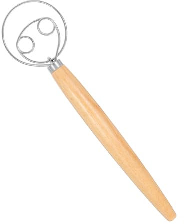 FUNNETOYU Frusta Spirale Acciaio Inox Con Manico Da Utensile Versatile Per Mescolare Farina Sbattere Uova e Preparare Impasti Cucina