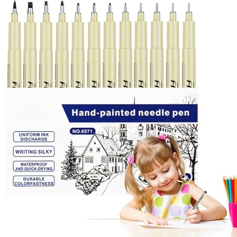 Pruojhw Lápices de dibujo artístico | Lápiz de pintura para diario con tinta y marcadores de bocetos | Material ergonómico y versátil para artistas, para niños, adolescentes y estudiantes