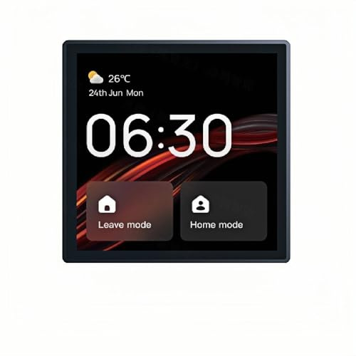 4'' Smart Home Control Panel with Alexa Built-in, Zigbee 3.0 Hub, Multi-Language Support, Weather Display, Wall Mounted, Compatible with Tuya Smart Life, Lights, Plugs, Switches & Sensors