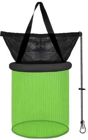 Panier pliable avec filet dépliable pour appâts vivants, piège de grande capacité pour stocker des captures en famille