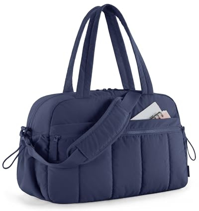 BAGSMART Easyjet Resväska, kabinbagage, uppblåst vattentät weekendväska för flygplan, sport, gym, lätt resa med PVC-våtfack, S - Marinblå, S, Klassisk