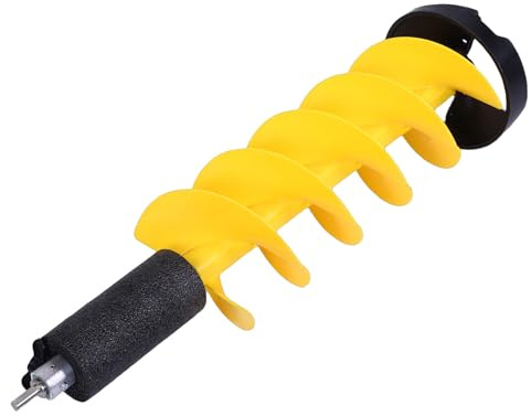 Taladro de Barrena para Hielo, Excavador de Orificios para Postes de Nailon Reforzado de 8 Pulgadas de Diámetro para Pesca en Hielo y Perforación de Invierno