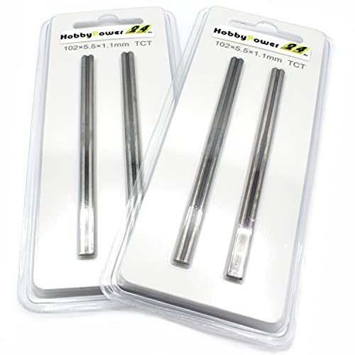 4x HARTMETALL HM Hobelmesser Wendemesser Messer länge 102mm für Hobel Elektrohobel AEG ATLAS-COPCO EH102 / HB750 / HBE800