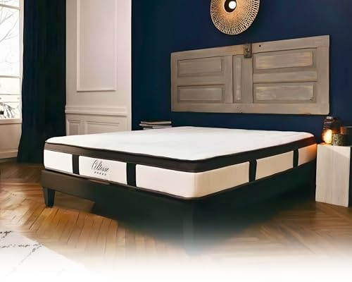 Maison Aubertin Matelas Altesse 140x200, 26 cm Ép, Lit 2 Personnes, Mémoire de Forme Haute Densité 55 kg/m³, Accueil Ferme, Soulage Le Mal de Dos, Soutien Ferme et Orthopédique, Chambre Adulte