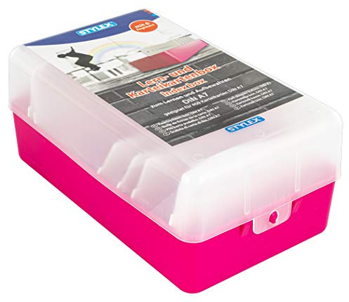 Lernbox / Karteikasten / A7 / Farbe: pink