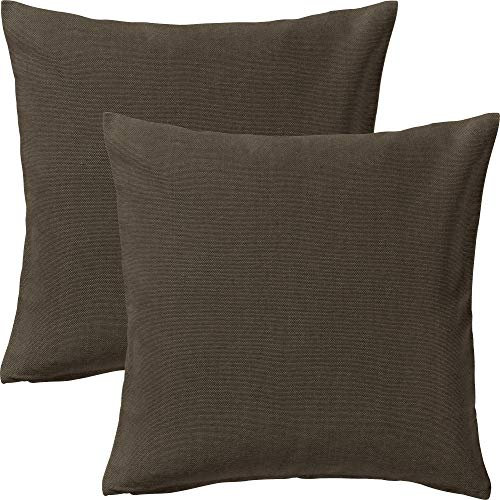 Erwin Müller Kissenhülle London 2er-Pack Baumwolle braun Größe 40x40 cm