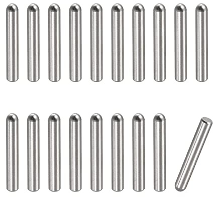 sourcing map 20 st. 2 x 15 mm passstift 304 rostfritt stål runt huvud platt fästelement