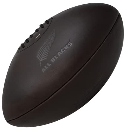 Gilbert Rugby Ball - Vintage New Zealand All Blacks Rugby Ball - Handcrafted Leather Ball Embossed with Team Logo