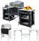 Eikuavons Campingküche Kompakte Outdoor-Küche mit Aluminium-Tischplatte, Spritzschutz & Staufächer Campingschrank Reiseküche, Ideal für Camping, Garten und Outdoor-Aktivitäten