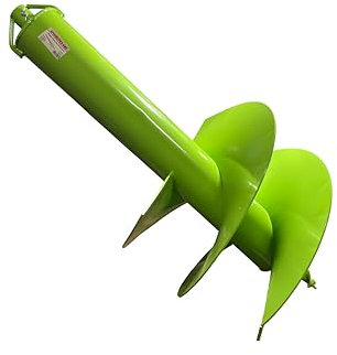 WERHE Tarière pour foreuse ⌀ 400 mm, 80cm de long - Tarière de puits à simple bobinage - Plantation d'arbres, tarière, piquet, passage - Outil de creusement avec lames en carbure de tungstène