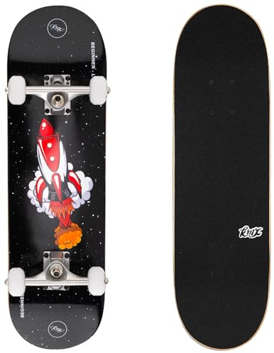 ARROW BOARD Skateboard standard pour enfants et débutants, 27,5 x 7,75 pouces, en bois d'érable canadien, plateau concave double kick | Trucks professionnels | Skateboard pour cruising et figures