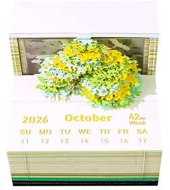 Calendario de escritorio LED 2026 con luz nocturna recargable, marcadores de vacaciones, papel resistente al desgarro, decoración de oficina, calendario de papel especial