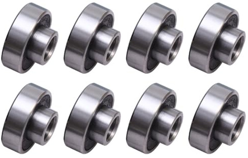 NESTINGHO Cuscinetti e Principianti dello Skateboard per Atmosfera Estiva 608 2rs ad Alta Velocità e Lunga Durata in Acciaio, 8 Pezzi, Lubrificazione Ridotta per Ruote Skateboard