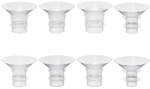 GéNéRique Inserts De Bride De Tire-Lait En Silicone 8 PièCes 13-24 Mm | Silicone Blanc, 8 Tailles Incluses, Pour Tire-Lait Portable Et ÉLectrique