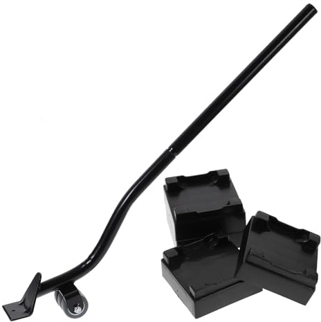 Furniture Black Lifter Heightening with Tool Block Set | Carbon Steel and Plastic Build, Anti-skid Support, for Tables and Appliances
