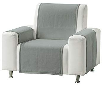 Erwin Müller Sesselschoner, Sofaläufer, Sofaschoner 3-TLG. Silber Größe 50x200 cm - strapazierstark, weich, temparaturausgleichend (weitere Farben)