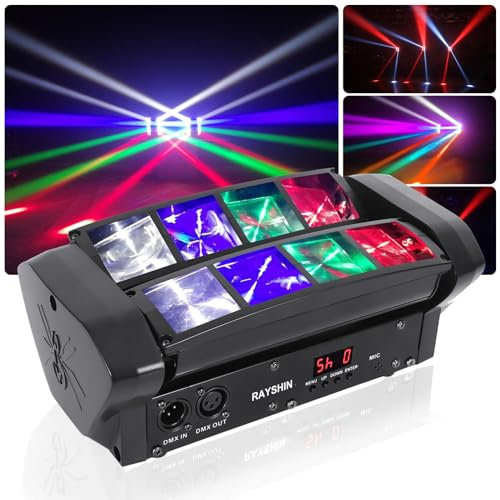 LED Bühnenlicht Spider Moving Head RGBW Partylicht Musikgesteuert/Dj Controller 512 Dmx Licht for Bar Club Party Disco Dance floor LED Bühne Show...