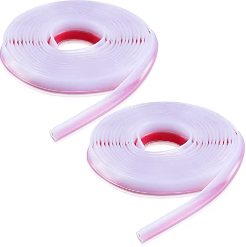 2 Roll Shower Door Side Seal Strip, 196.8 in PVC Bulb Gasket Glass Door Gap