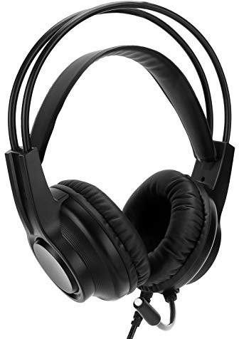 Topiky Casque de Jeu sur L'oreille, Casque Micro Filaire Casque de Jeu Écouteur monté sur Casque Casque de Bureau pour Ordinateurs Portables et Plus (Noir)