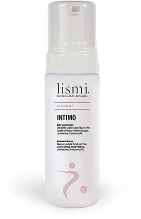 LIDERM Intimo Intimo-Reiniger, beruhigender Mousse für empfindliche Haut, lindert Beschwerden, reinigt bei Entzündungen oder Infektionen, antiallergischer Duft, Flasche mit 150 ml