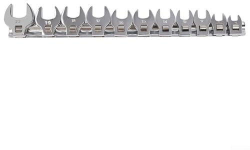 Gbtdoface 11-teiliges Krähenfußschlüssel-Set, 10-22 mm, metrisch, offenes Ende, Schraubenschlüssel-Set, 3/8-Zoll-Antrieb