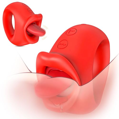 Lingua Vibrante Clitoride Sexytoysys Coppia - Vibrator con 10 Modalità Leccamento e 10 Modalità Vibrazione, Vibratore con Anello Tiro Stimolatore per Clitoride, Toys Sessuali per Donna Uomini Coppie