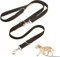 Hundeleine in Schwarz, Stabil Und Verstellbar, Hundeleine, Dog Hundeleine, Hundeleine Anione, Hundeleine Führleine, Für Große Und Kräftige Hunde, Mit Zwei Karabiner, 2,5 X 260 cm