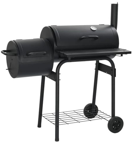 LAPOOH Barbacoa clásica de carbón con ahumador, Barbacoas De Carbon Y Leña, Barbacoa Portatil, Barbacoas Terrazas Pisos, Parrilla Barbacoa, Barbacoas Exterior,