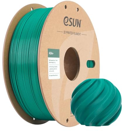 eSUN ASA+ Filament 1.75mm, Wetterbeständiges 3D Drucker Filament, 1KG Spule (2.2 LBS) 3D Druck Materialien für 3D Drucker, Grün