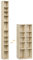 WOLTU Bücherregal, Regal mit 10 Fächern, CD DVD Regal stehend, Würfelregal weiß, Standregal stapelbar, Aufbewahrungsregal, Wohnzimmer, helle Eiche, SK063hei