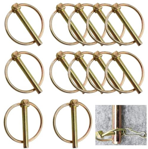 Pasador de seguridad, 12 unidades, pasador plegable M4.5, redondo, pasador de seguridad, pasador plegable, pasador plegable para remolques, tractores, camiones