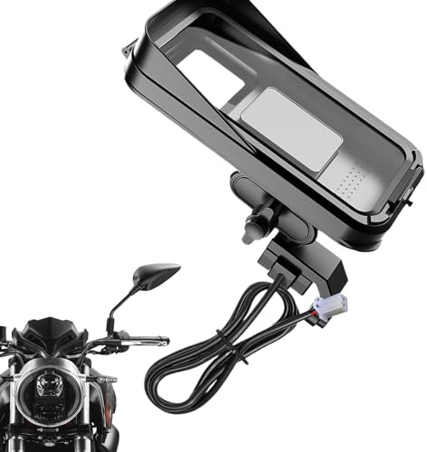 Support De Téléphone Étanche Pour Vélo Et Moto, Pour La Conduite, La Navigation, La Visualisation GPS, L'enregistrement Vidéo, Les Appels Et Le Divertissement - 19,8 X 10 X 15,6 Cm - Rechargeable