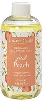 Hassett Green London - Just Peach - Fragrance Oil Reed Diffuser Refill - Larger Size 250ml Bottle