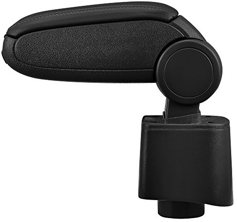 LP Trade Accoudoir Central Polo 5 V 6R 6C | Accessoire Console de Rangement et Repose-bras avec Compartiment Organiseur | Pièce Détachée d'Intérieur de Voiture | Simili Cuir Noir - Couture Noire