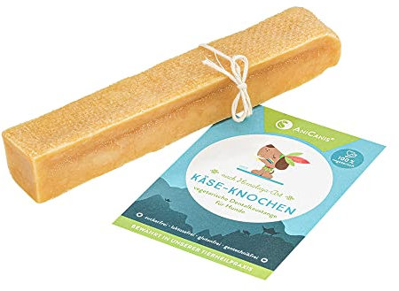 AniCanis Käseknochen für Hunde - Käse Kauknochen aus Deutscher Weidemilch - Käsestangen - Zahnstein, Zahnpflege-Snack - L