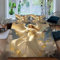 Ruiqieor Bettwäsche 135x200cm,Göttlicher Goldener Engel Motiv Bettwäsche Set 3teilig,1 Bettbezug+2 Kissenbezug 80x80 cm,3D Tier gedruckte Kinder Bettwäsche（#3）