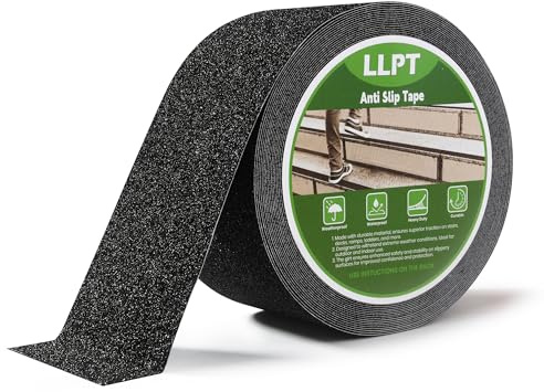LLPT Anti Slip Tape 76mm x 11m Heavy Duty Grip Tape Black | Non Slip Traction Strips for Stairs Waterproof Outdoor Indoor Stair Steps Boats Ramp Staircase Tread