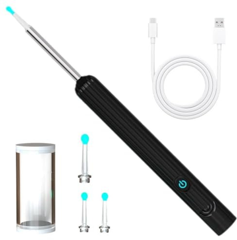 Kit De Eliminación De Cera Para Los Oídos, Limpiador De Oídos Con Cámara, Palillos Inalámbricos Para Los Oídos, Otoscopio, Carga Usb C, Herramienta De Eliminación De Cera Para Los Oídos, Palillo Con 6