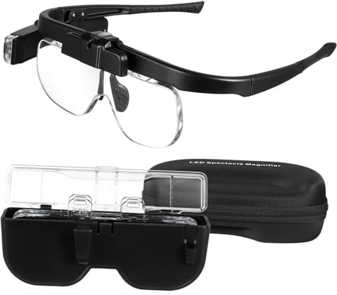 Tofficu Vergrösserungsglas Mit Led-licht Freihändige Lupen Für Klare Betrachtung Wiederaufladbare Lupe Mit Hellem Licht Für Schlechte Lichtverhältnisse