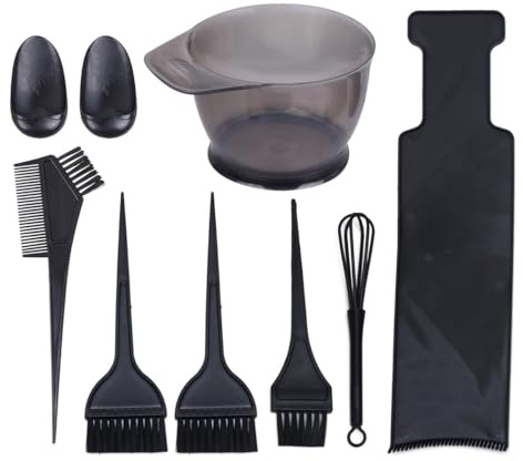 Cabilock 8pcs Hair Coloring Kit with Hair Dye Comb Dye Bowl and Large Highlighting Board for DIY Home and Salon Use