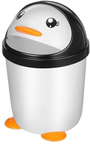 Generico Cestino per Rifiuti con Forma di Animale e Coperchio a Ribalta Contenitore Plastica Mini per Cameretta Ufficio Auto e Bagno Organizzatore Spazioso e Stabile per Spazzatura