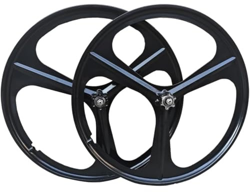 MTB Cykelhjulset 26/27,5/29 Tum Mag Magnesium Skivbroms Hjulset 3-ekrar Set Fälg Cykel Fram Bakhjul 100x135 Mm För 6-9 Växlar Rotary Freewheel(Schwarz,26inch)